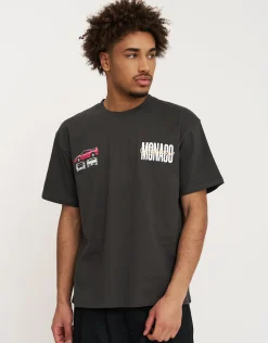Anime Car Relaxed Fit T Shirt in Alloy Grey