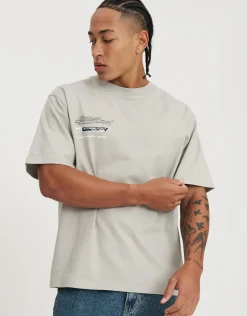 Anime Car Relaxed Fit T Shirt in Alloy Grey