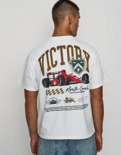 Anime Car Relaxed Fit T Shirt in Alloy Grey