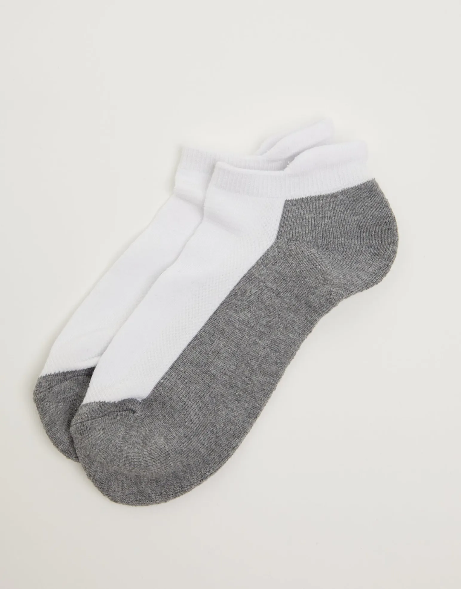Ankle Sport Socks in White/grey