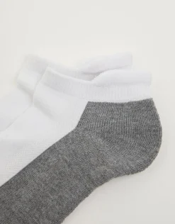 Ankle Sport Socks in White/grey