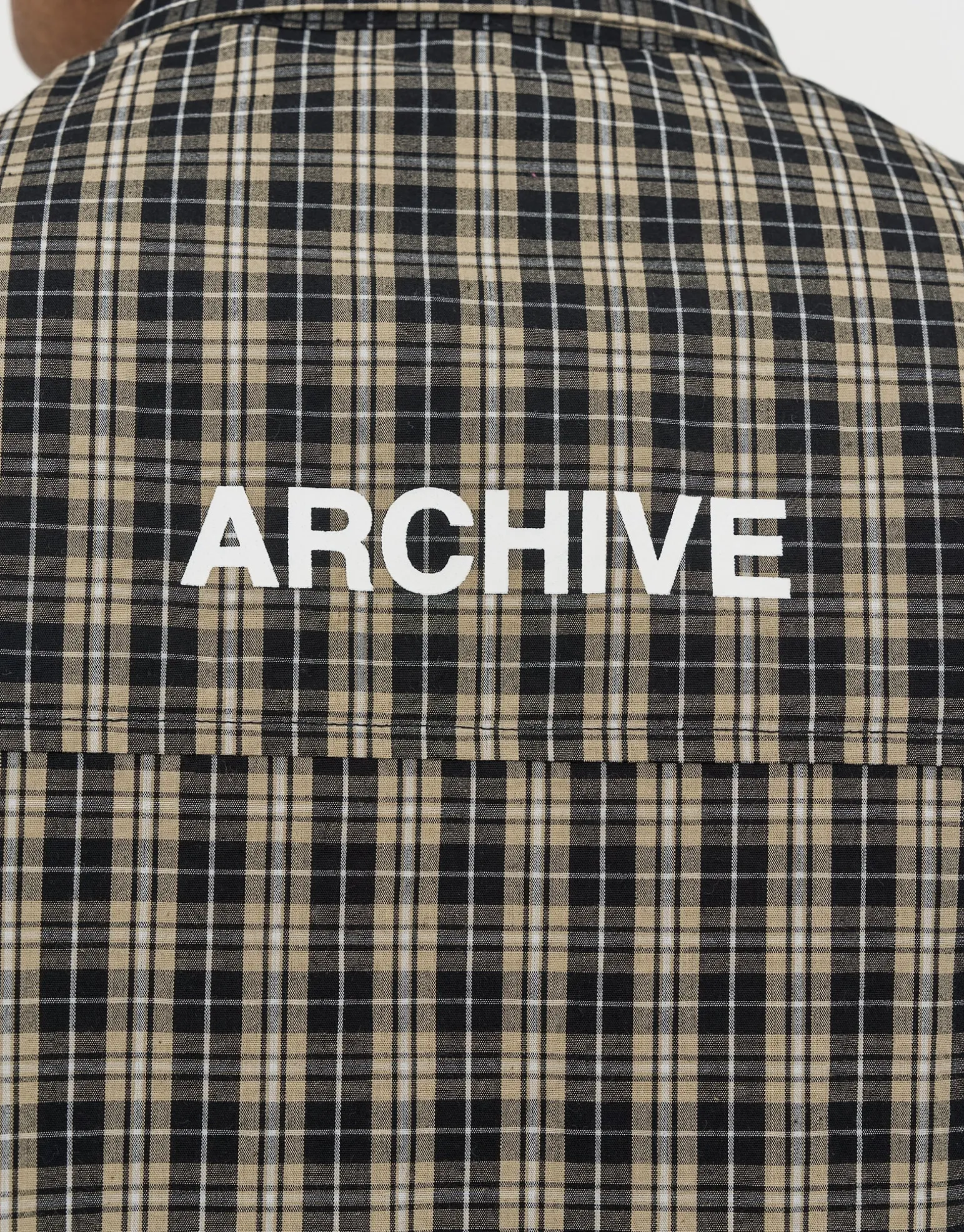 Archive Quality Check Cropped Short Sleeve Shirt in Black
