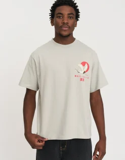 Asamizu Crane Relaxed Fit T Shirt in Moon