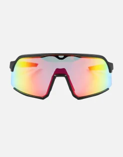 Axel Shield Sunglasses in Black/orange