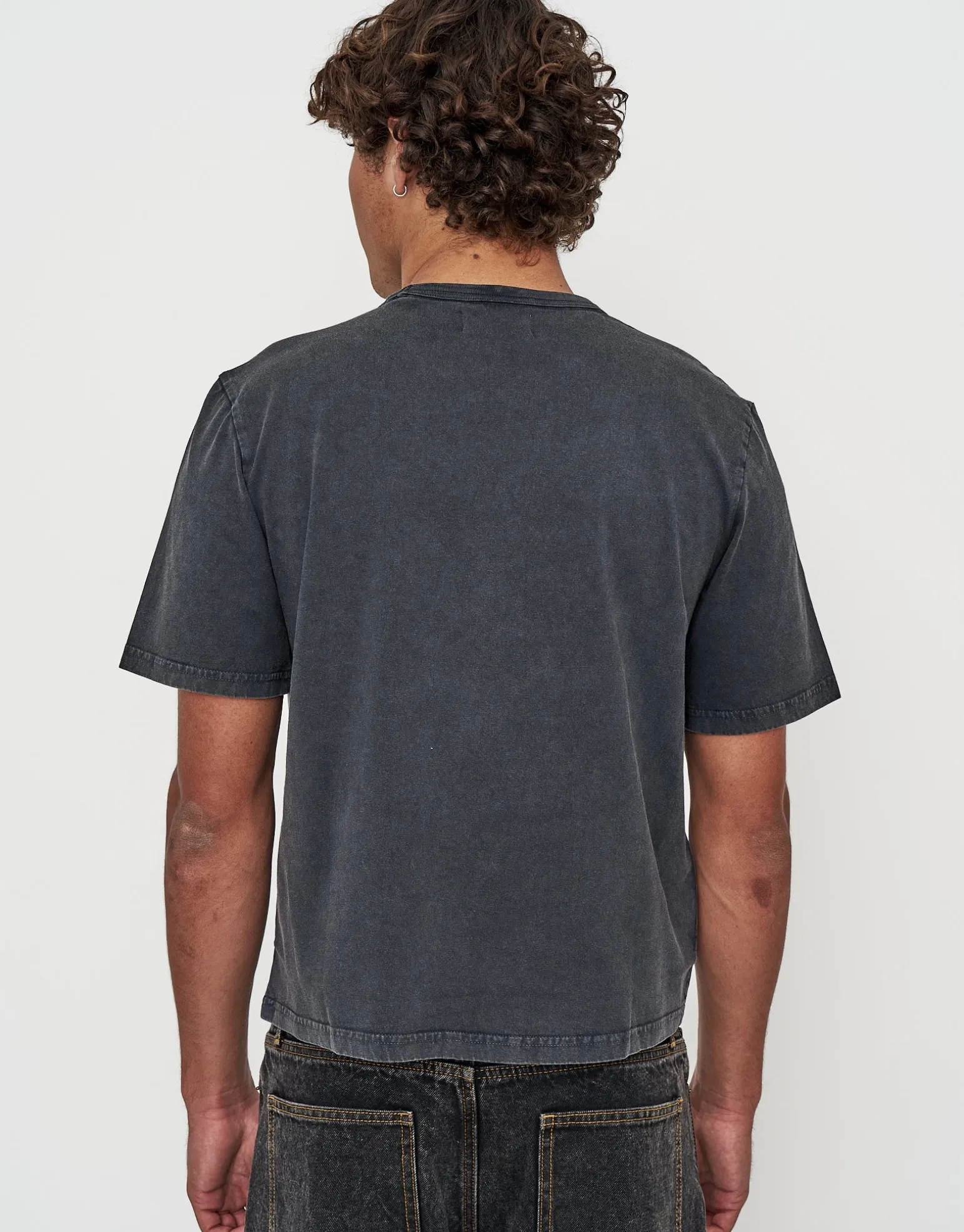 Baby Fit T Shirt in Washed Black
