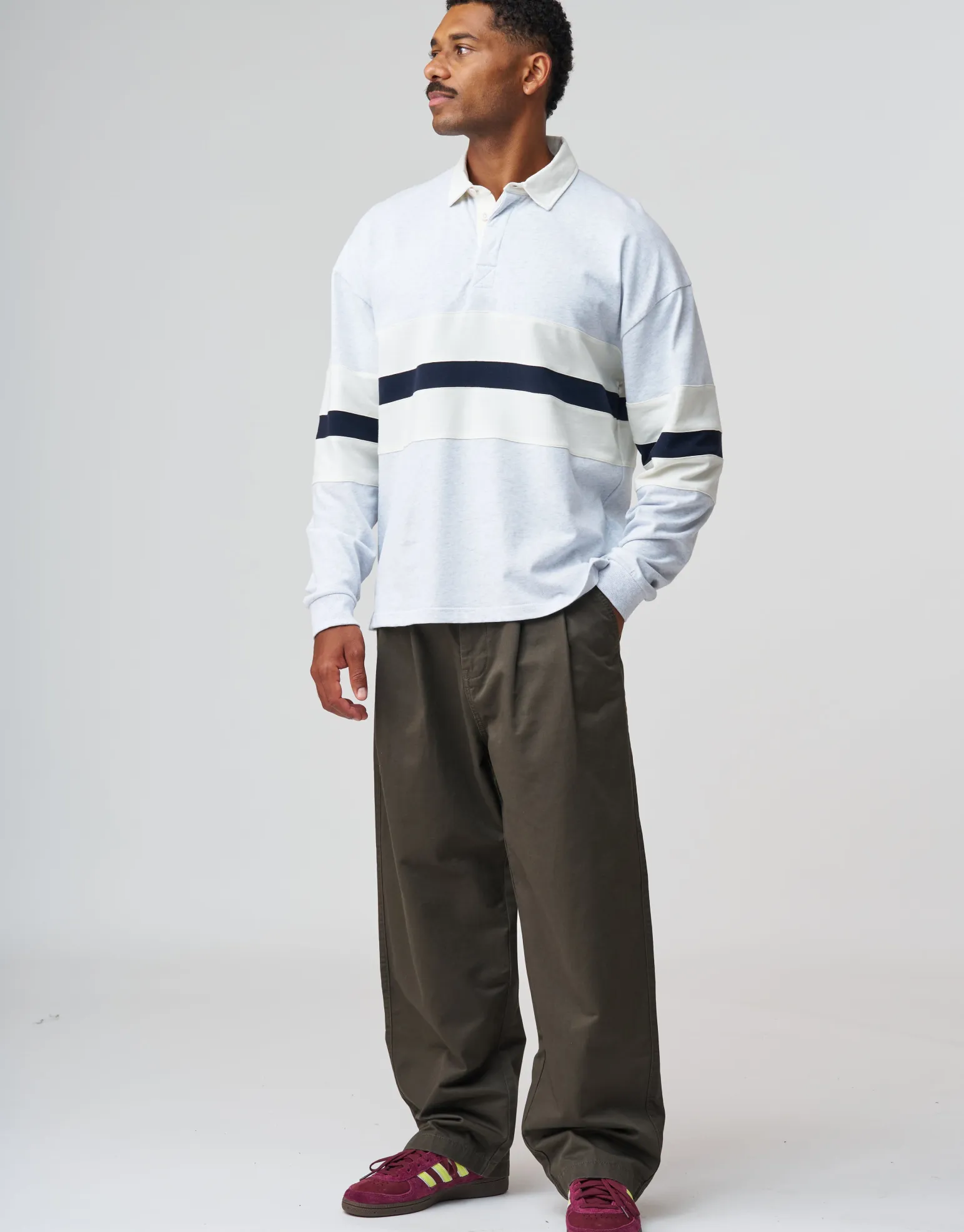 Baggy Double Pleated Pants in Black