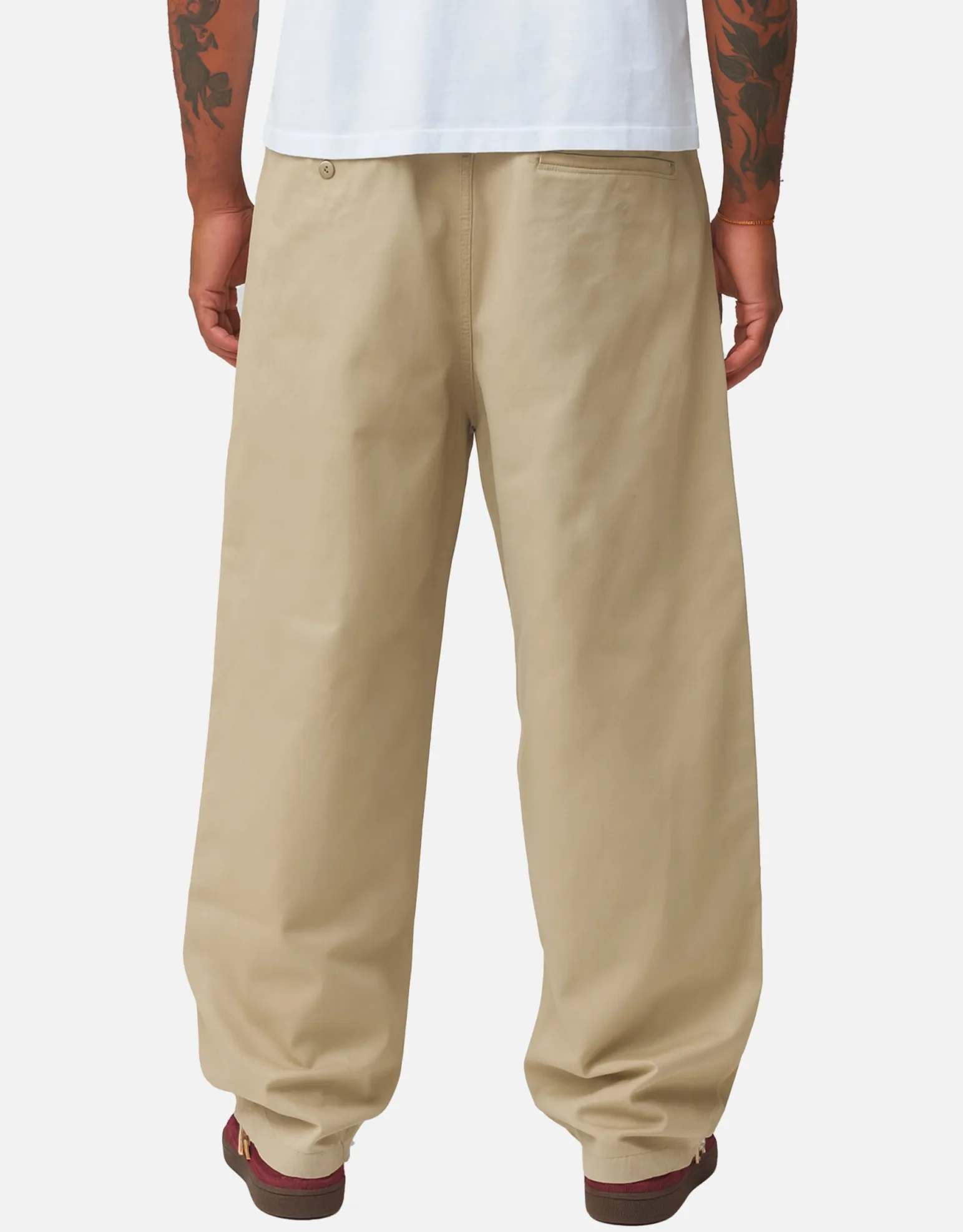 Baggy Double Pleated Pants in Black