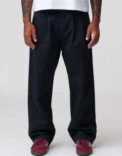 Baggy Double Pleated Pants in Khaki