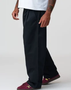 Baggy Double Pleated Pants in Khaki