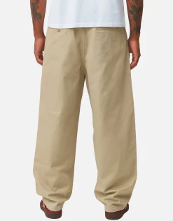 Baggy Double Pleated Pants in Khaki