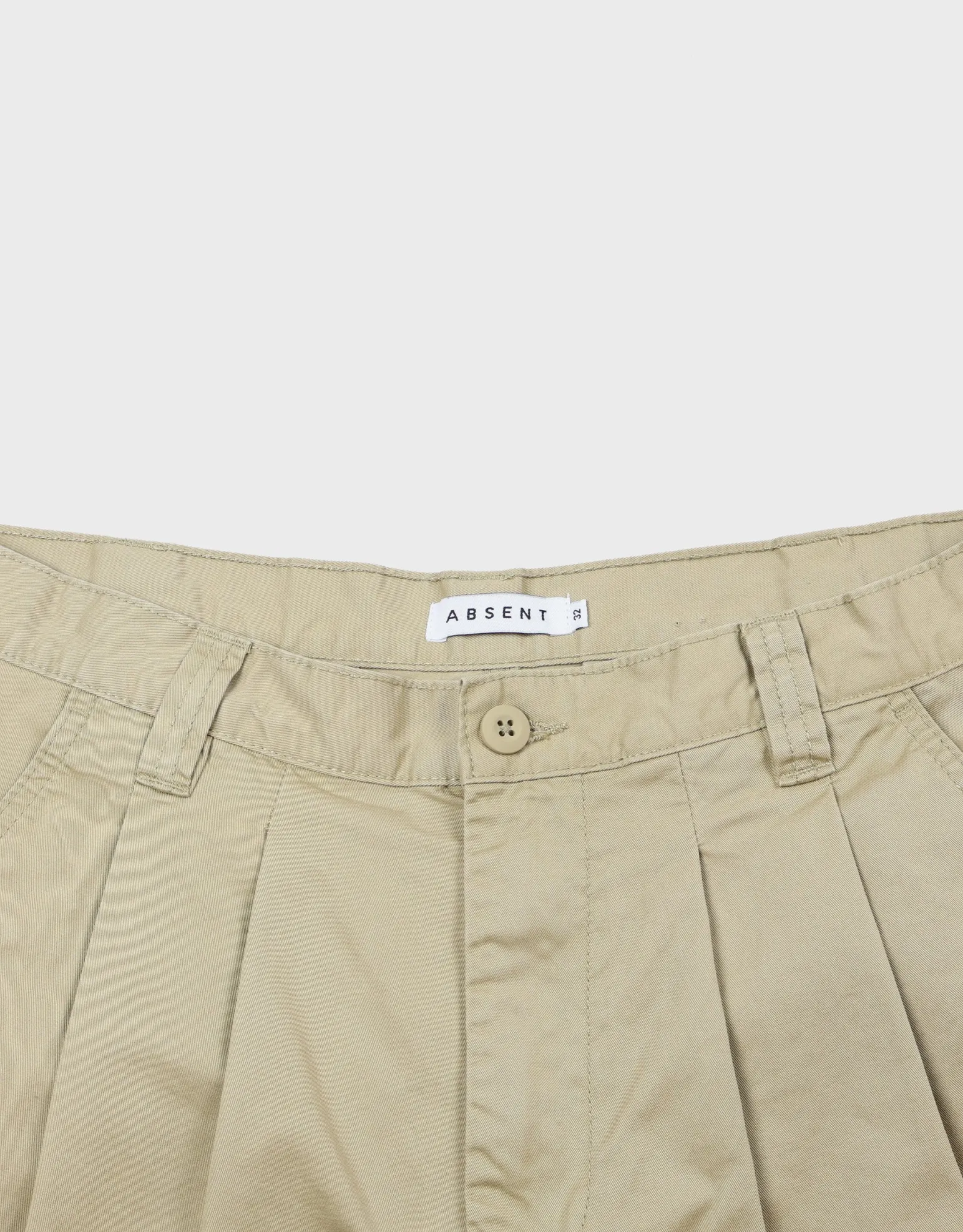 Baggy Double Pleated Pants in Tan