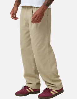 Baggy Double Pleated Pants in Tan
