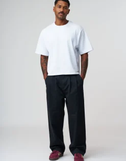 Baggy Double Pleated Pants in Tan