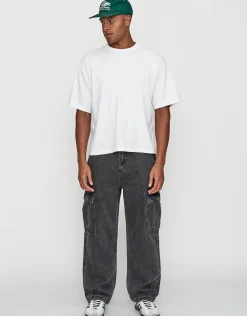 Baggy Fit Denim Cargo Jeans in Vigor Blue