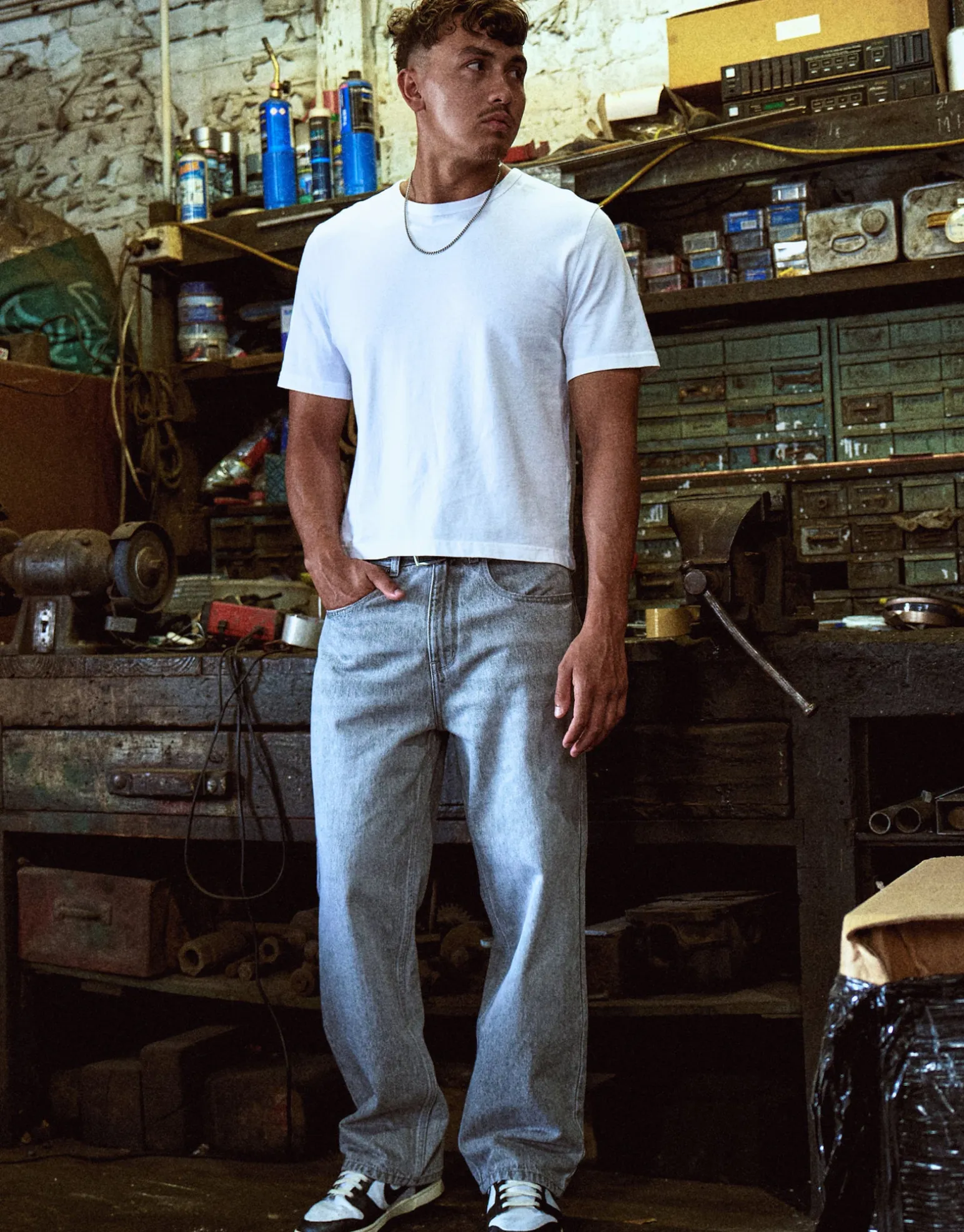 Baggy Fit Jeans in Blanch Blue