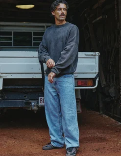 Baggy Fit Jeans in Bleached Grey