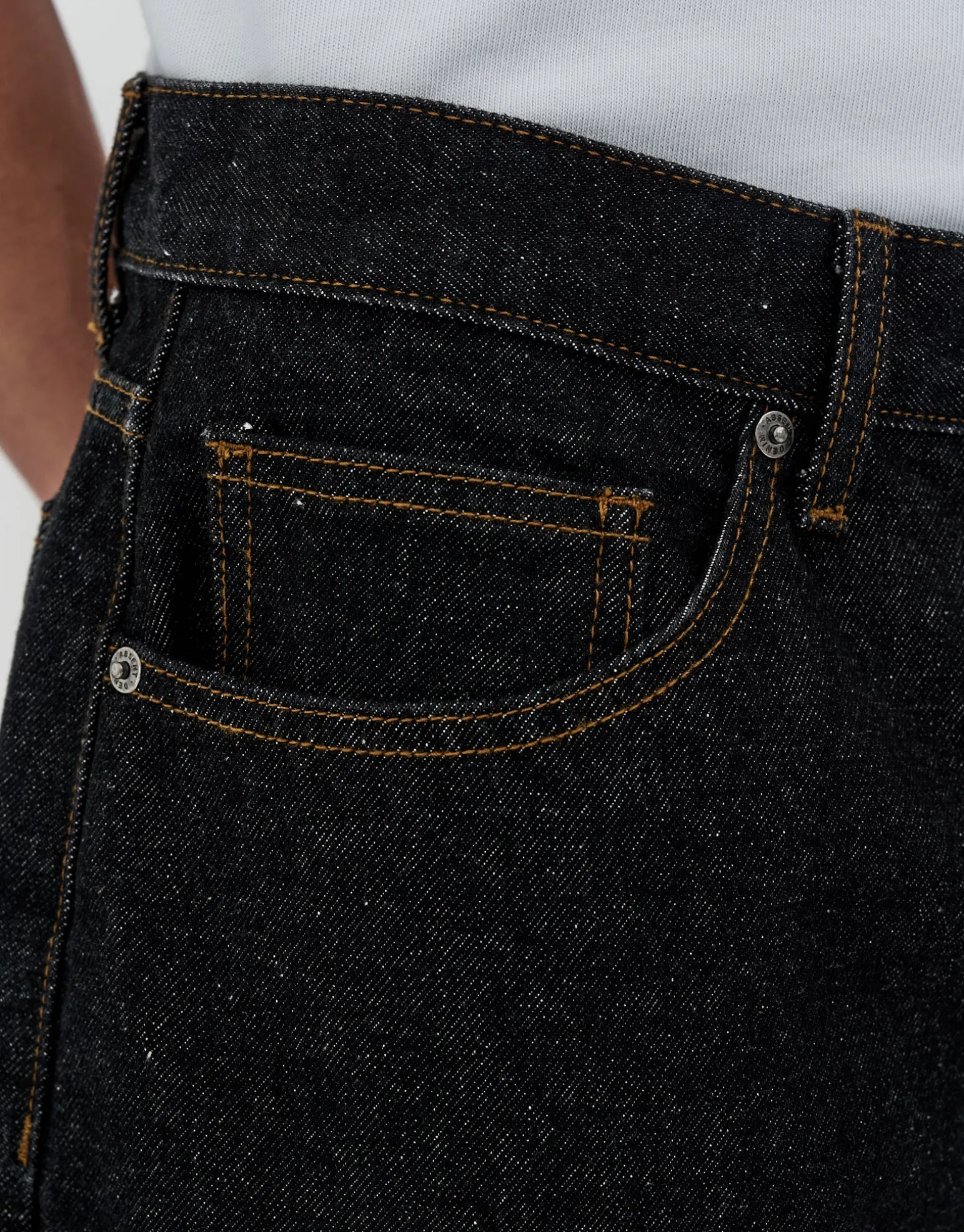Baggy Fit Jorts in Acid Black