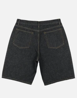 Baggy Fit Jorts in Acid Black
