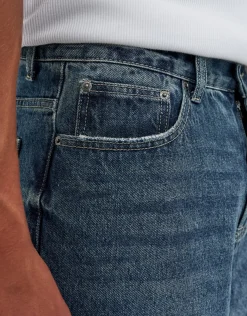 Baggy Fit Jorts in Acid Black