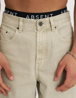 Baggy Fit Jorts in Acid Black