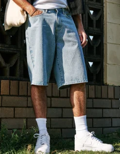 Baggy Fit Jorts in Dark Raw