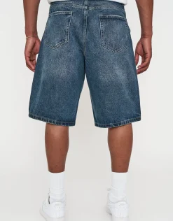Baggy Fit Jorts in Dark Raw