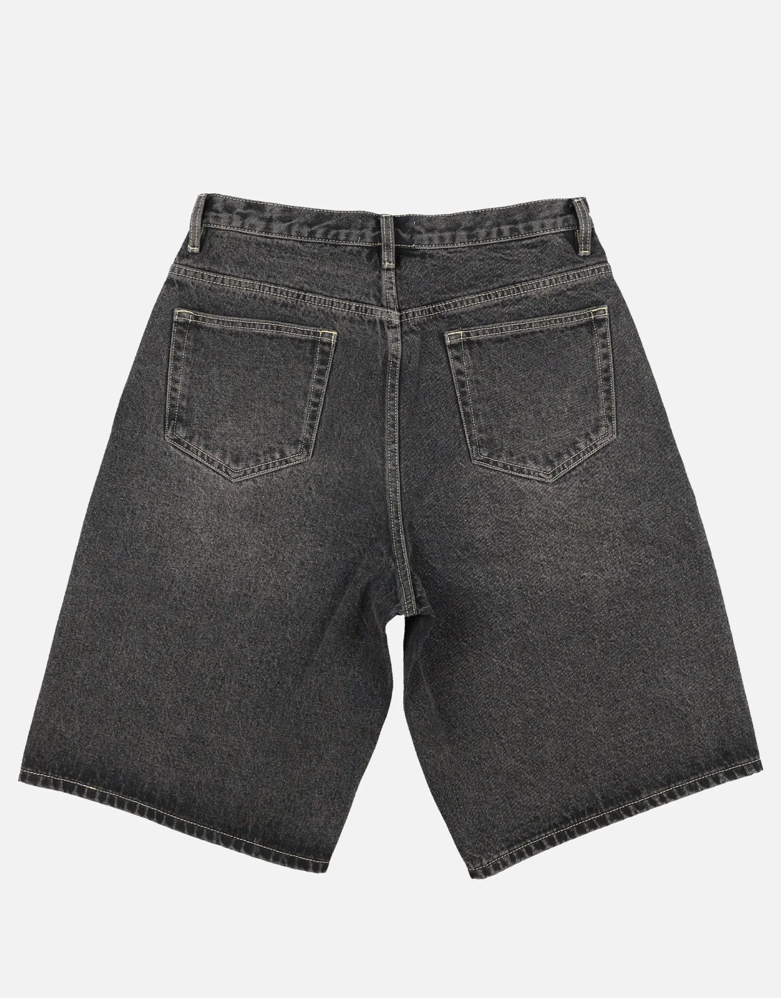 Baggy Fit Jorts in Stone Black