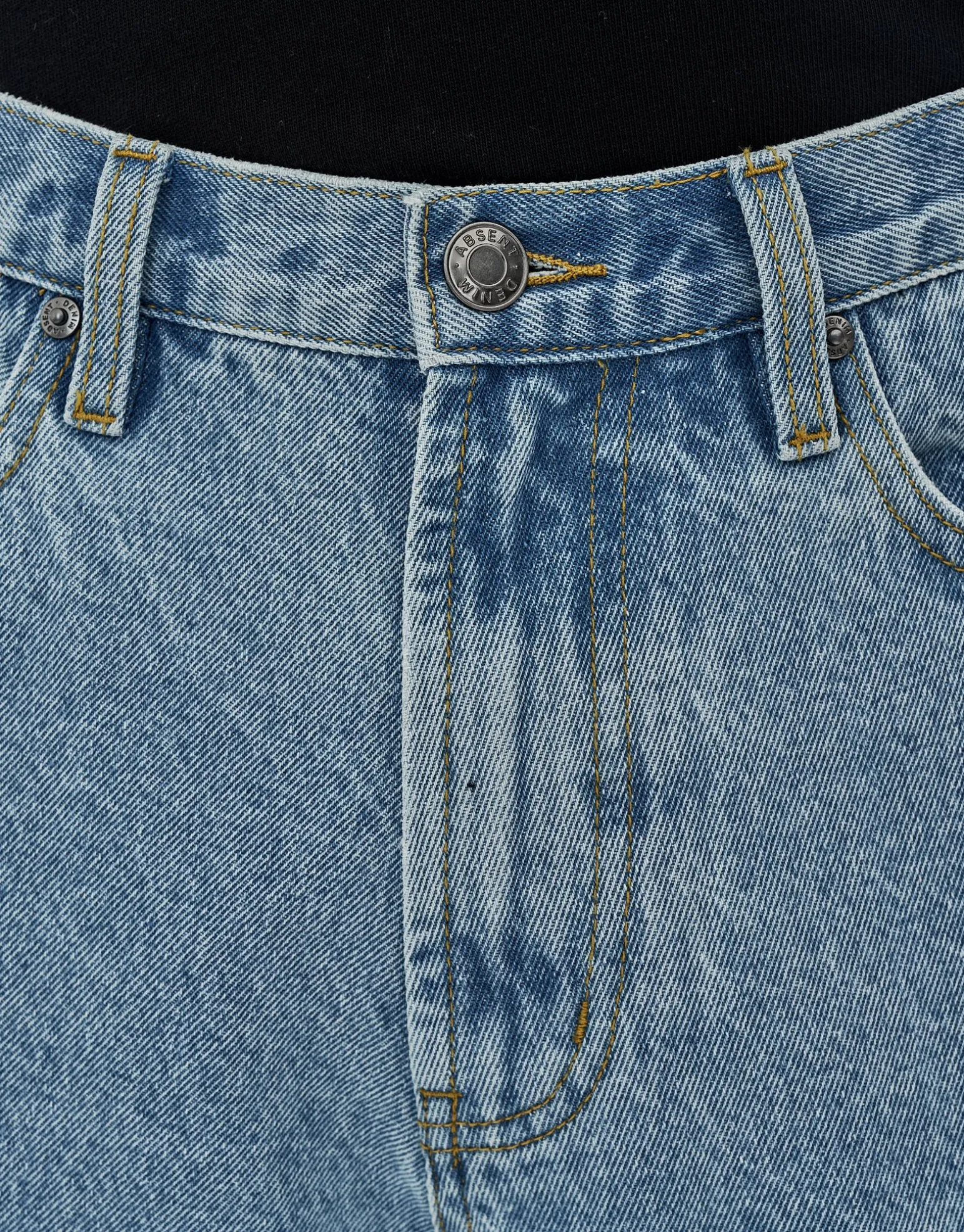 Baggy Fit Jorts in Stone Black
