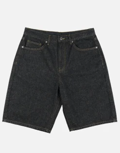 Baggy Fit Jorts in Stone Black