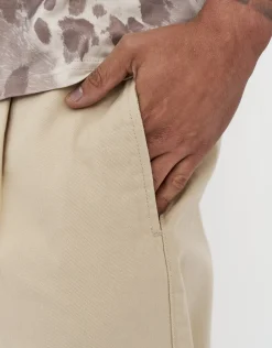 Baggy Fit Pleated Pants in White