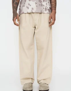 Baggy Fit Pleated Pants in White