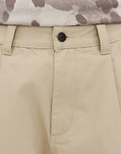 Baggy Fit Pleated Pants in White