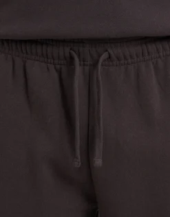 Baggy Leisure Club Cuffed Track Pants in Washed Black