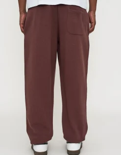Baggy Leisure Club Cuffed Track Pants in Black