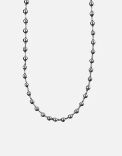 Ball and Chain Necklace in Vintage Silver