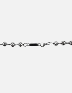 Ball and Chain Necklace in Vintage Silver