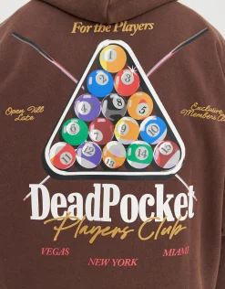 8 Ball Pool Oversized Hoodie in Bitter Brown