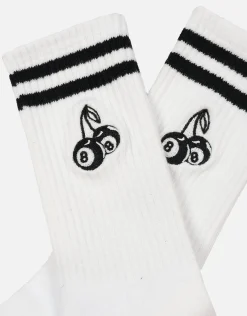 8 Ball Sport Socks in White