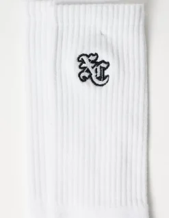 8 Ball Sport Socks in White