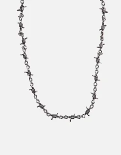 Barbed Necklace in Vintage Silver