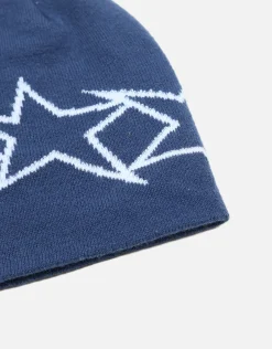 Barbed Skull Beanie in Charcoal
