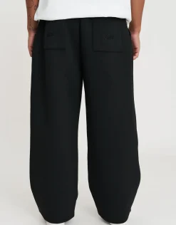 Barrel Fit Scuba Deboss Track Pants in Grey Marle
