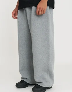 Barrel Fit Scuba Deboss Track Pants in Grey Marle