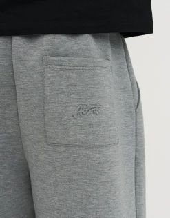 Barrel Fit Scuba Deboss Track Pants in Black
