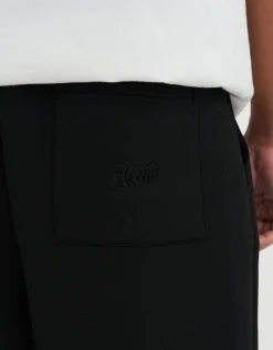 Barrel Fit Scuba Deboss Track Pants in Black