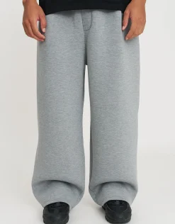 Barrel Fit Scuba Deboss Track Pants in Black