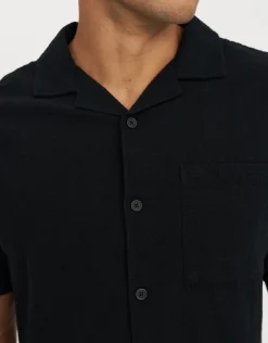 Bedford Linen Relaxed Fit Short Sleeve Shirt in Khaki
