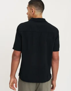 Bedford Linen Relaxed Fit Short Sleeve Shirt in White