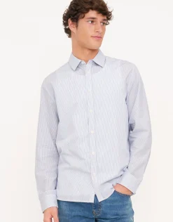 Belmont Stripe Long Sleeve Shirt in White