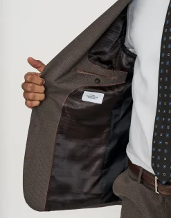 Bexley Slim Fit Suit Jacket in Chocolate